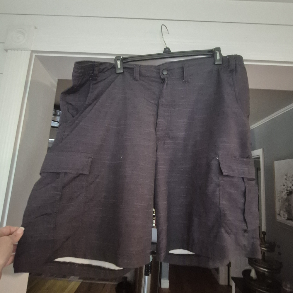 Lee Black Men's Dress Shorts with Subtle Pinstripe